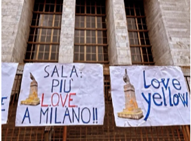 MilanoPost Striscioni per processo attivisti Ultima Generazione