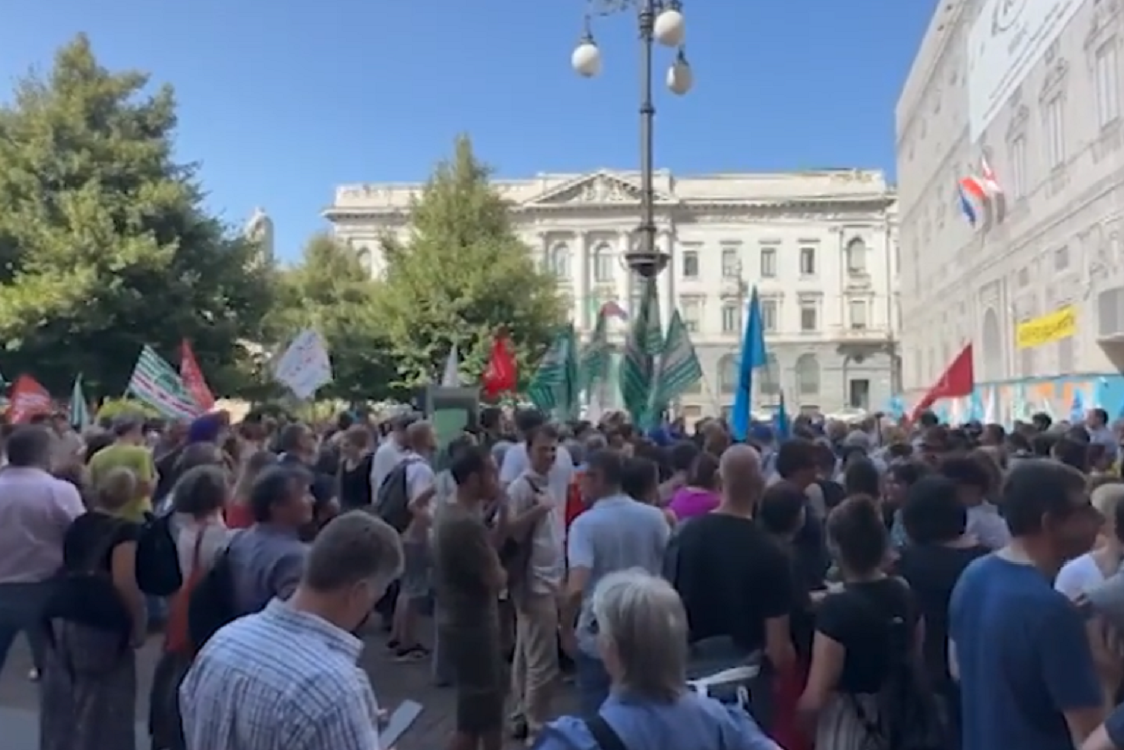 Manifestazione Cooperative sociali a Palazzo Marino